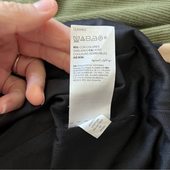 Chico’s Cheetah Print Short Sleeve Zipper Back Slitted Sides Dress Cream Black 0 - Picture 7 of 12